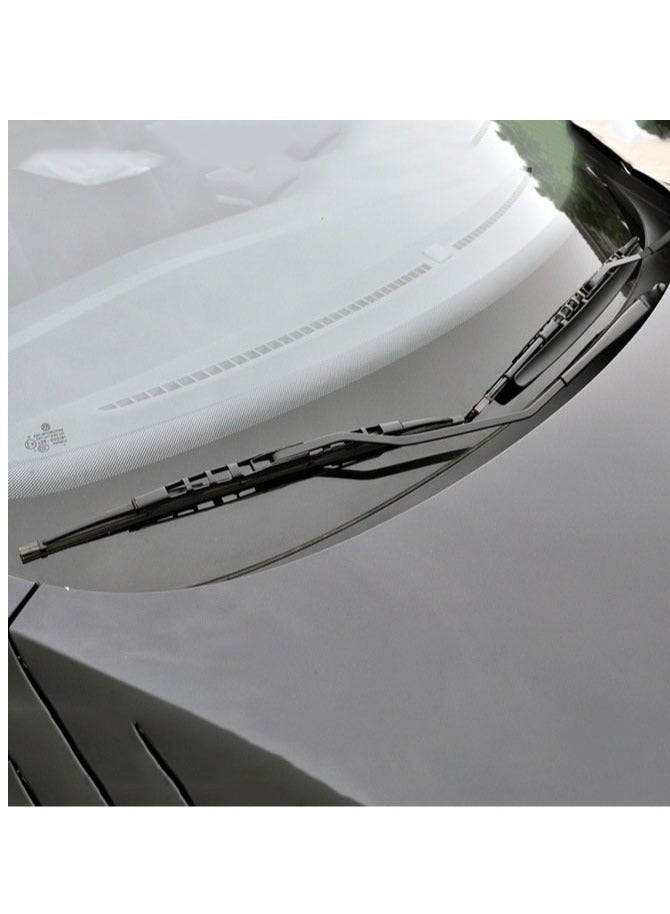Silent and High-Quality U-Shaped Connector Ribbed Wiper Blades, a Pair of Universal Anti-Scratch Windshield Wipers for Multiple Car Models (Optimal Choice for Vehicle Owners' Adaptation), 24 Inches - Image 4