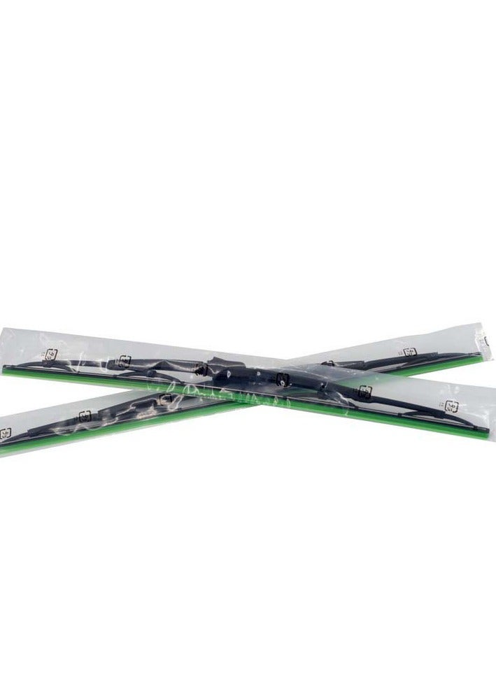 Silent and High-Quality U-Shaped Connector Ribbed Wiper Blades, a Pair of Universal Anti-Scratch Windshield Wipers for Multiple Car Models (Optimal Choice for Vehicle Owners' Adaptation), 24 Inches - Image 1