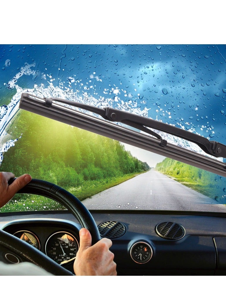 Silent and High-Quality U-Shaped Connector Ribbed Wiper Blades, a Pair of Universal Anti-Scratch Windshield Wipers for Multiple Car Models (Optimal Choice for Vehicle Owners' Adaptation), 24 Inches - Image 5