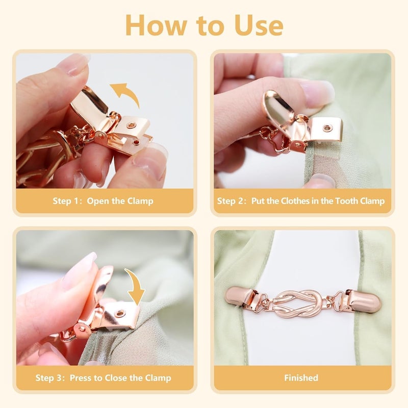 Bolivia's Sweater Clips, 3PCS Vintage Style Waist Cinch Clips, Fashionable Dress Clips for Collar and Waist Tightening, Stylish Fit Adjuster for Women - Image 5