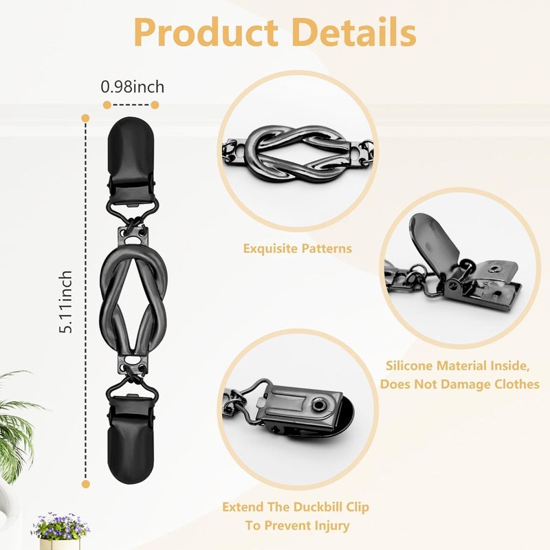 Bolivia's Sweater Clips, 3PCS Vintage Style Waist Cinch Clips, Fashionable Dress Clips for Collar and Waist Tightening, Stylish Fit Adjuster for Women - Image 2