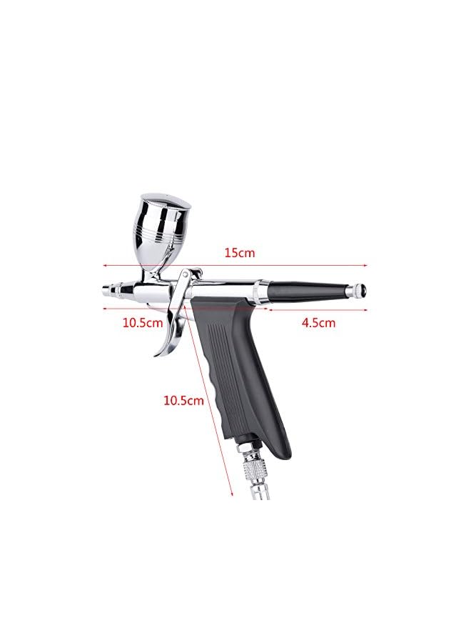 Walfront Kit,3 Cups Multi-Purpose Gravity Spray Gun Trigger Airbrush Set 166 AK - Image 3