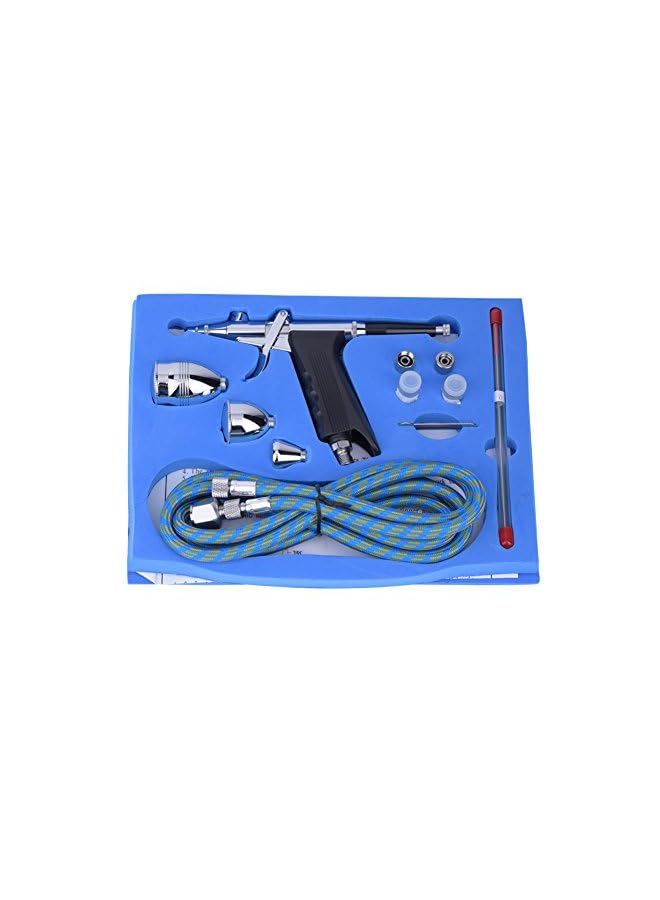 Walfront Kit,3 Cups Multi-Purpose Gravity Spray Gun Trigger Airbrush Set 166 AK - Image 1