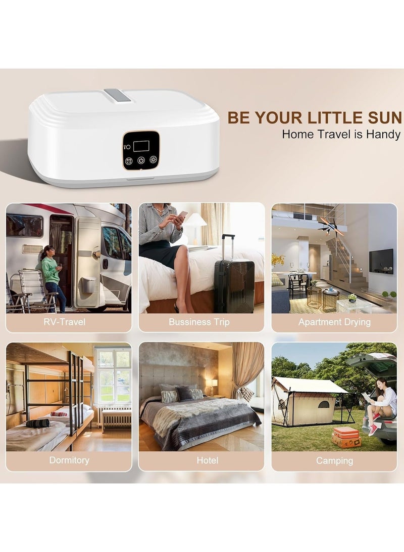 دينكس مجفف ملابس محمول، مجفف صغير مع مجفف عن بعد وحقيبة، مجففات غسيل صغيرة، مجفف ملابس كهربائي، مناسب للملابس الداخلية، ملابس الأطفال، الملابس الخفيفة، السفر - Image 1
