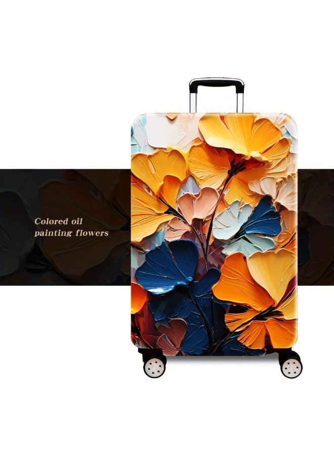 Travel Luggage Cover, Elastic Baggage Suitcase Protector Skins with Double Opening, Washable Stretch Anti-scratch Zippered Luggage Protector Fits for 22-24 Inch Luggage - Image 1