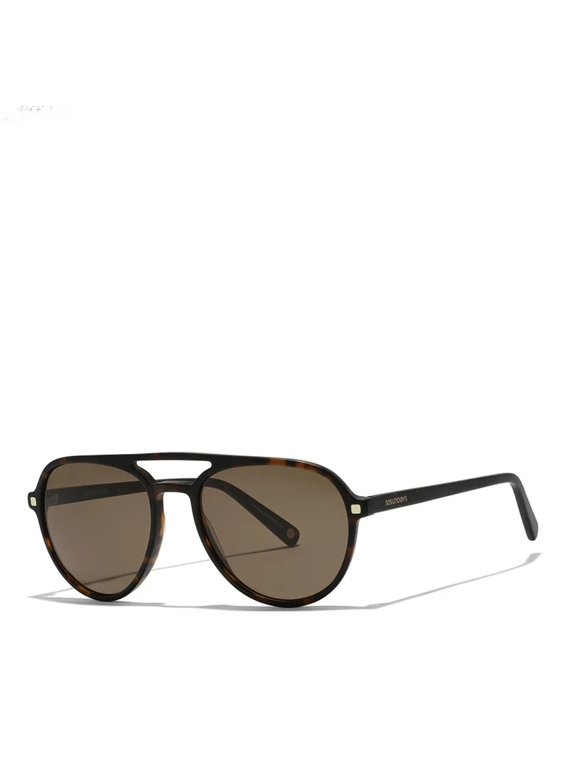 30 سندايز 30Sundays SHARPSHOOTER Men's Aviator Sunglasses,Tortoise/Brown
