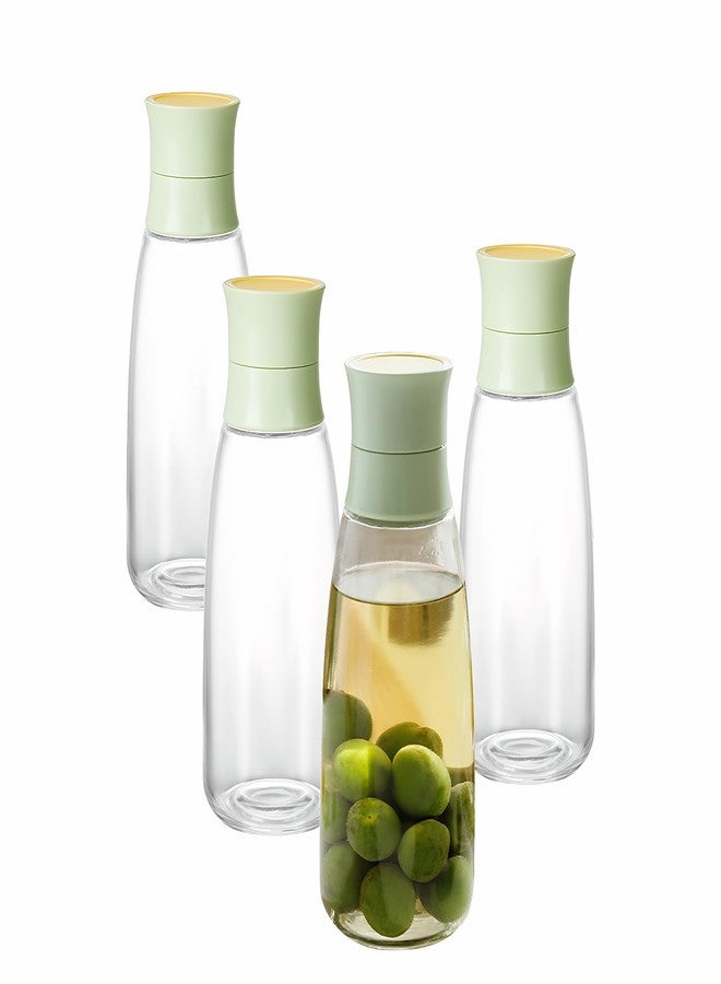TUCHACA Glass Juice Bottles with Sealing Lids, 4 Pack Reusable Clear Glass Carafe, 34 oz Glass Jars for Juicing, Refrigerator, Smoothies, Infused Water, Beverage Storage. (Green) - Image 1