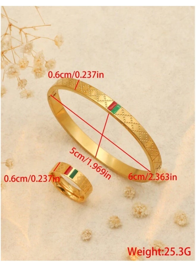 Luxury And Elegant Women's Bracelet u0026 Ring Set - Image 5