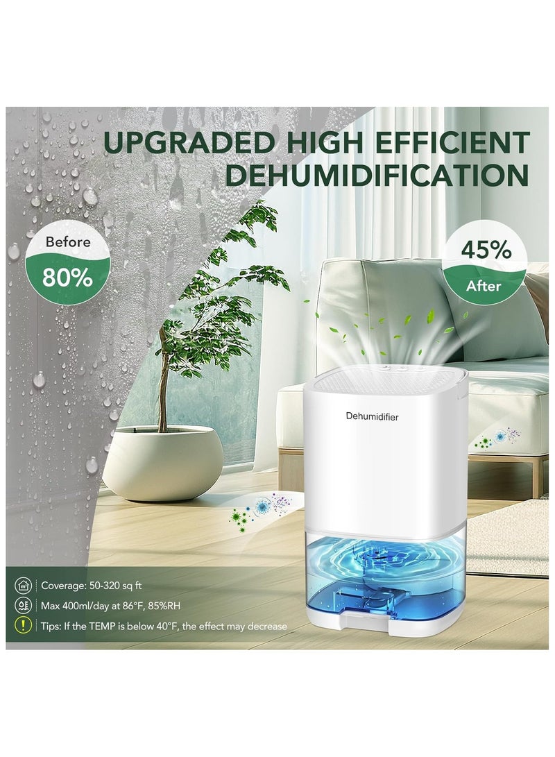 ALAMAREQ Dehumidifier, Dehumidifiers for Home, 1000ml Electric Small Dehumidifier for Bedroom(320 sq. ft), Quiet with Auto Shut Off 7 Colorful LED Portable Mini Dehumidifier for Wardrobe Bathroom Closet RV  - Image 2