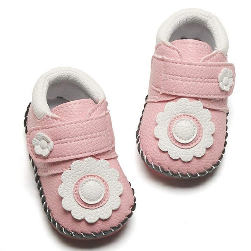 HsdsBebe Baby Boys Girls Pu Leather Hard Bottom Walking Sneakers Toddler Rubber Sole First Walkers Infant Cartoon Slippers Crib Shoes(12-18 Months) - Image 3