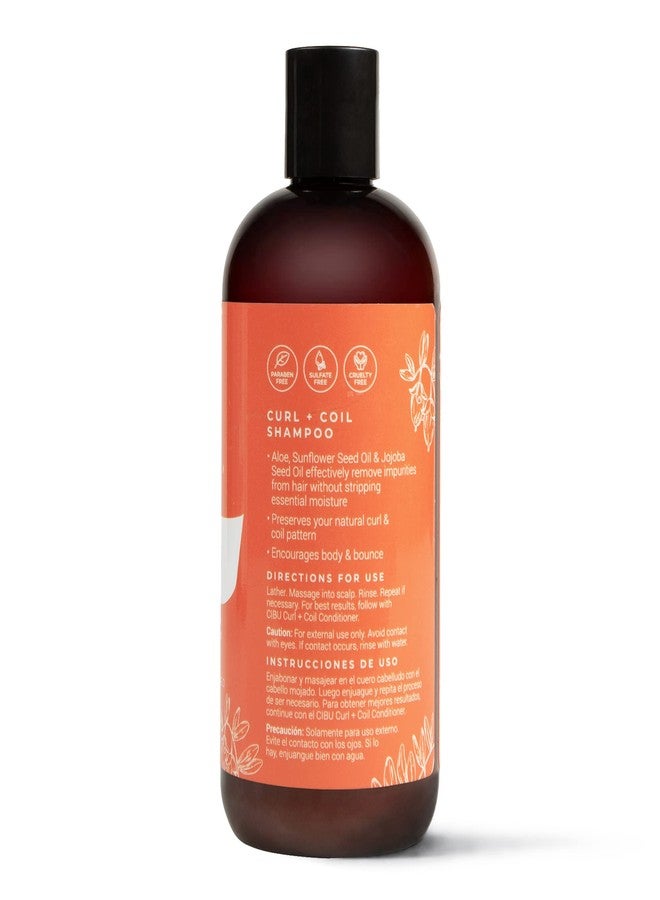 CIBU Curl + Coil Shampoo Cleanses, Hydrates, Revitalizes, Detangles & Preserves Natural Curl + Coil for Frizz-Free Smooth Manageable Hair (Shampoo, 350ml) - Image 2