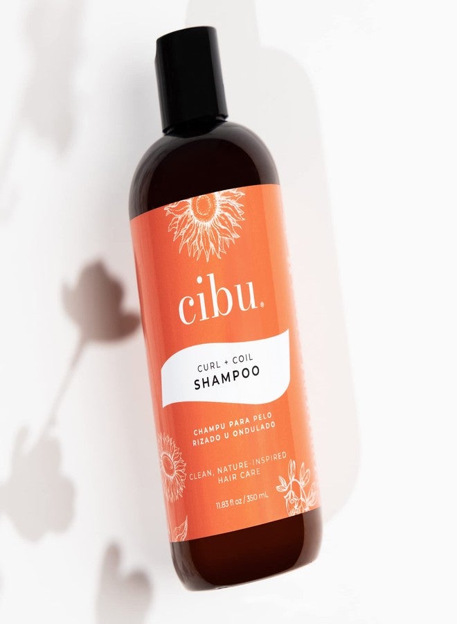 CIBU Curl + Coil Shampoo Cleanses, Hydrates, Revitalizes, Detangles & Preserves Natural Curl + Coil for Frizz-Free Smooth Manageable Hair (Shampoo, 350ml) - Image 3