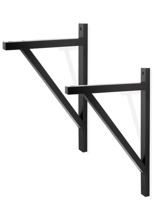 Rustic State Wall Mount Wooden Triangle Sconce Bracket for Hanging Plug in Pendant Light Lamp Cord Kit Fixture - DIY Shelf Project - Decorative Wall Plant Hanger - Black - Set of 2 - Image 5