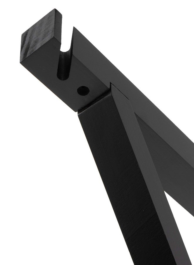 Rustic State Wall Mount Wooden Triangle Sconce Bracket for Hanging Plug in Pendant Light Lamp Cord Kit Fixture - DIY Shelf Project - Decorative Wall Plant Hanger - Black - Set of 2 - Image 3