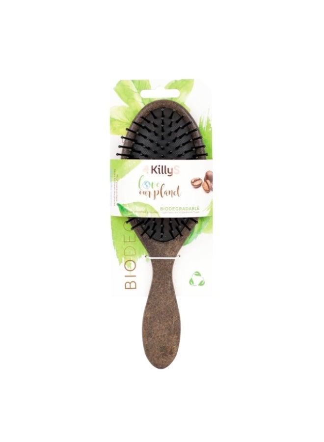 Biodegradable Hair Brush, Coffee Grounds - Oval, Poland