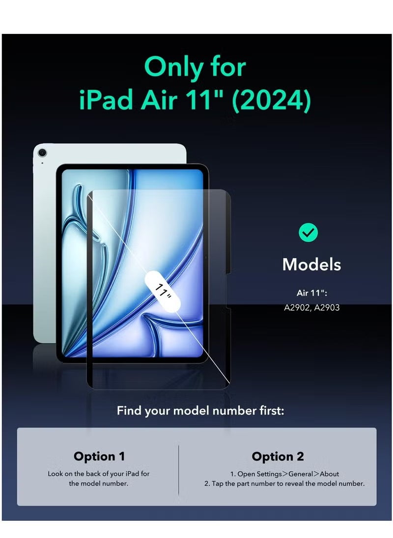 MIGOFAST - Paper Feel Magnetic Screen Protector Compatible with IPad Air 11 Inch M2 2024 Write and Draw Like On Paper Detachable and Reusable Compatible with Tempered Film Matte Finish - Image 1