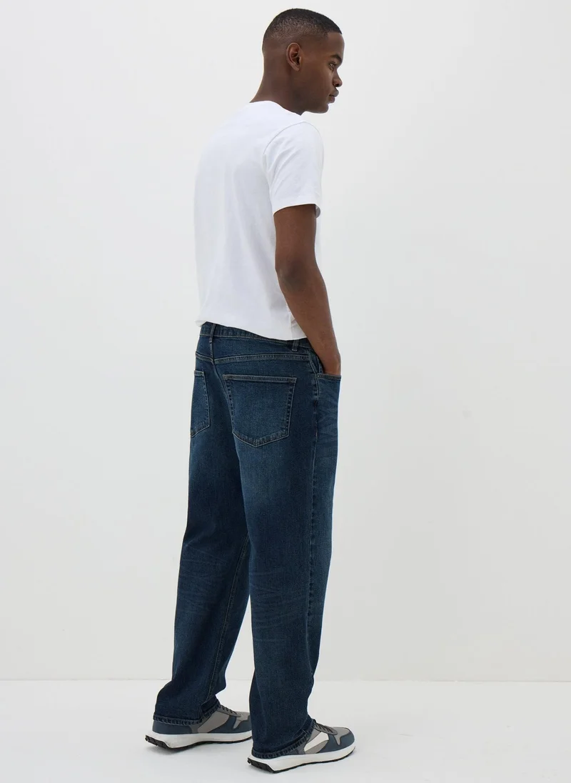 Matalan Dark Wash Relaxed Fit Jeans