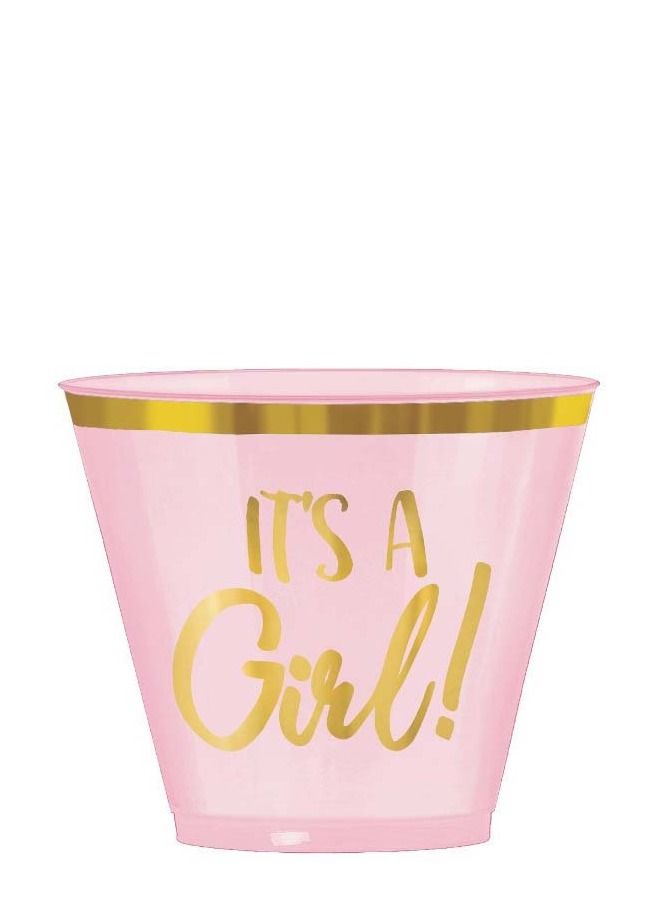 Amscan Oh Baby Girl Premium Tableware Party Supplies, Includes Plates, Cups, Cutlery, Napkins, Banner and Tablecover for 8 Guests - Image 4