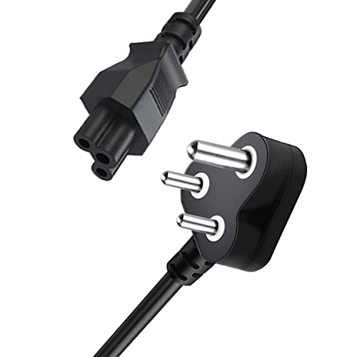 FEDUS .75 Sq mm Copper Wire 9.8 Feet 3 Pin Laptop Adapter Power Cable Laptop Charger Power Cord AC Notebook Computer Replacement Charger Cord Wire Universal Mickey Mouse Connector-1 Year Warranty - Image 1