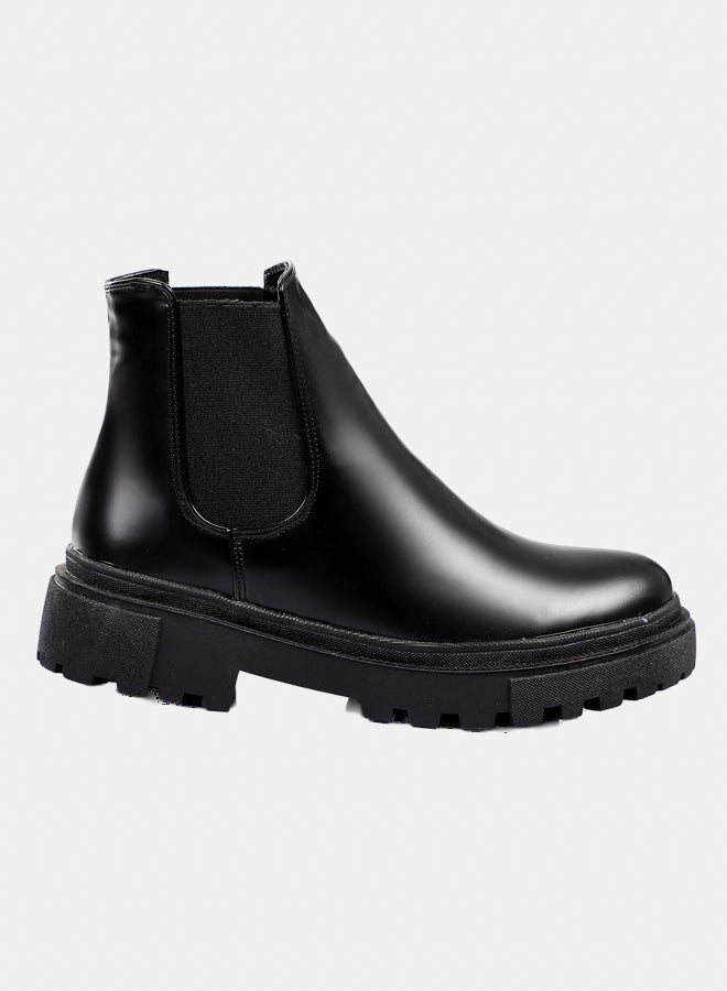 XO Style Leather Ankle Boot -  Black - Image 2
