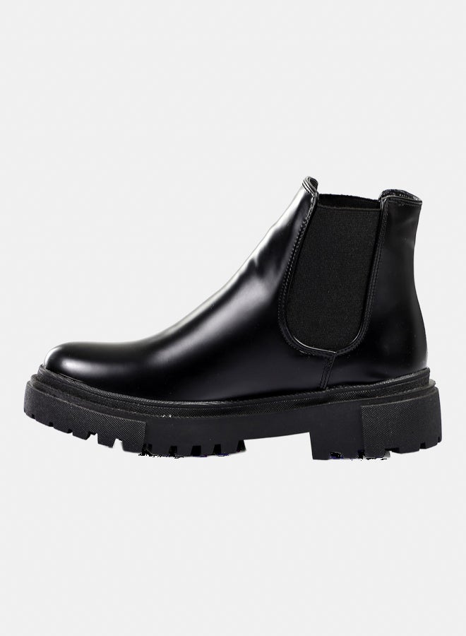 XO Style Leather Ankle Boot -  Black - Image 4