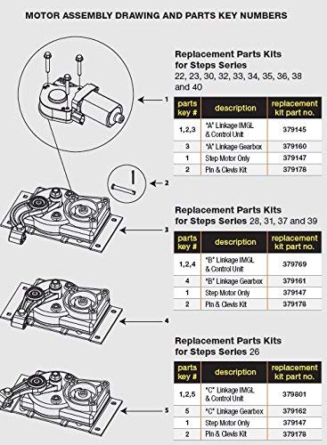 Kwikee Step Motor Conversion Kit for B Linkage, Replacement Parts for Kwikee 22, 23, 28A, 30, 32, 33, 34, 35, 36, 38, 40 series steps - 379769 - Image 3