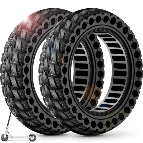 BANGTING 2PCS 60/70-6.5 Scooter Tire, 10x2.5 inch Tire Solid for Segway Ninebot Max G2 / G30 / G30D / G30E / G30E / G30LP / G30D II / G30 Max, 10x2.5-6.5 Tires Replacement for Electric Scooter (Black) - Image 1