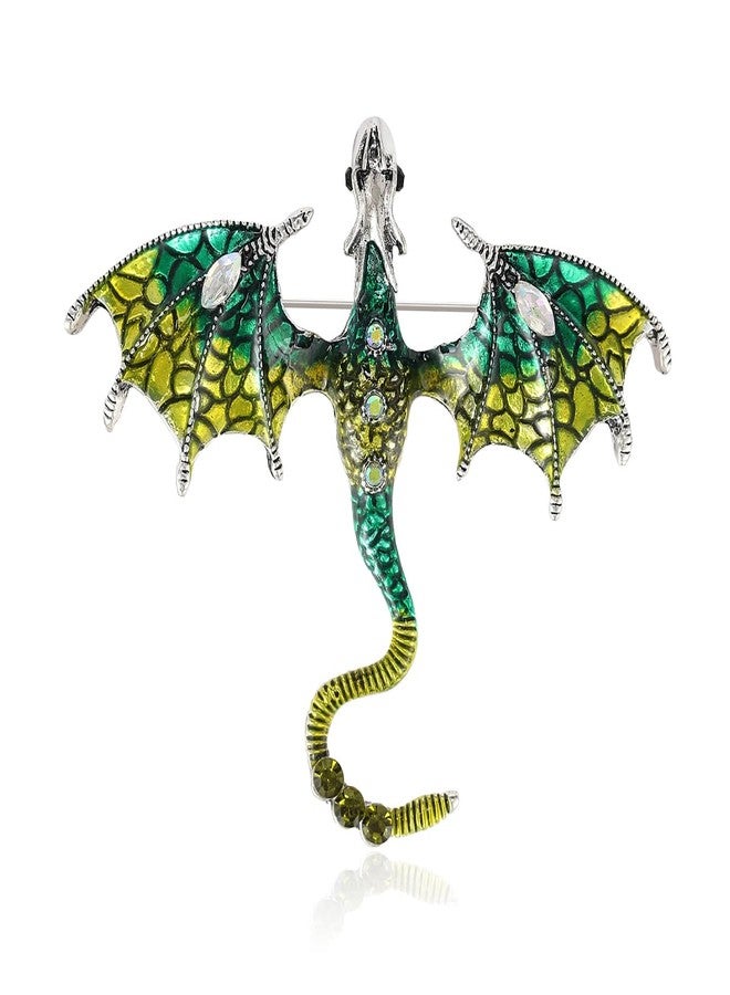 WAKYME Vintage Punk Dragon Brooches for Women Enamel Dragon Brooch Domineering Flying Dragon Brooch Personality Clothing Hat Bag Accessories for Men and Women - Image 1