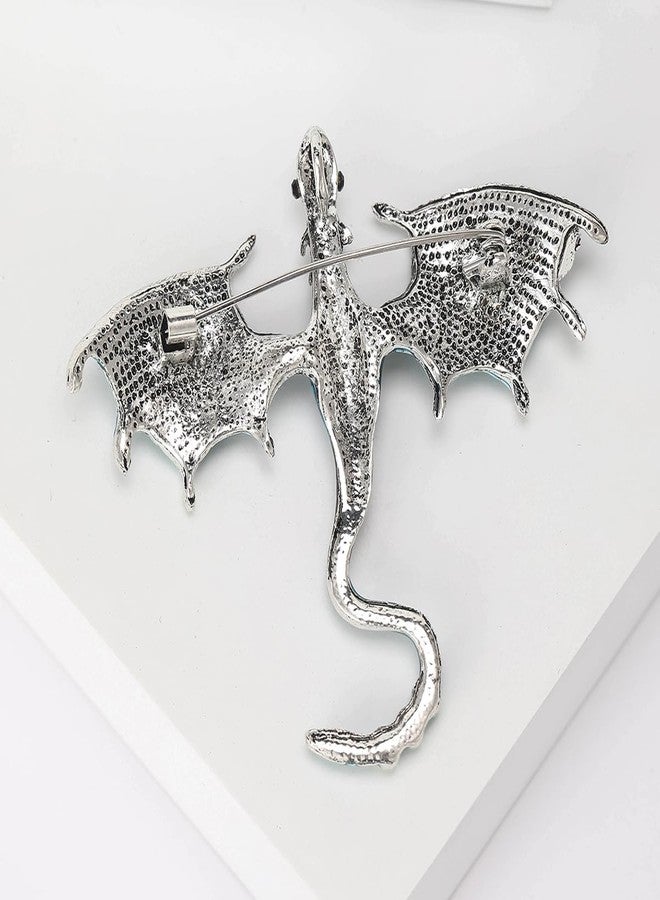WAKYME Vintage Punk Dragon Brooches for Women Enamel Dragon Brooch Domineering Flying Dragon Brooch Personality Clothing Hat Bag Accessories for Men and Women - Image 4