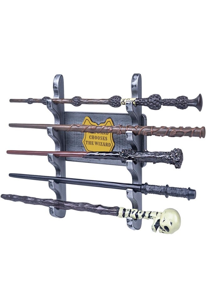 DigNew 5 Tiered Wand Holder Wall Mount,Wood Wand Stand,Wand Display,Suitable for Wand Enthusiasts or Collectors to Display Wand in The Living Room,Bedroom or Office - Image 1