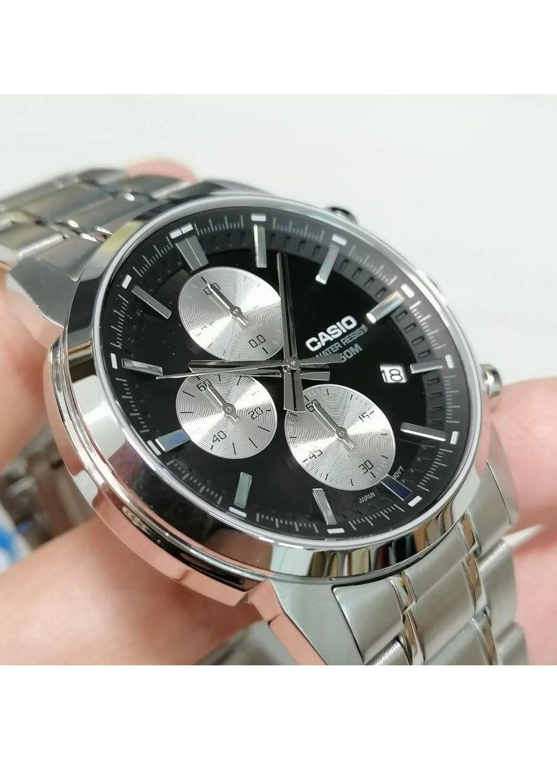 كاسيو ساعة كاسيو MTP-E510D-1A2V كرونوغراف ستانلس ستيل للرجال - Image 2