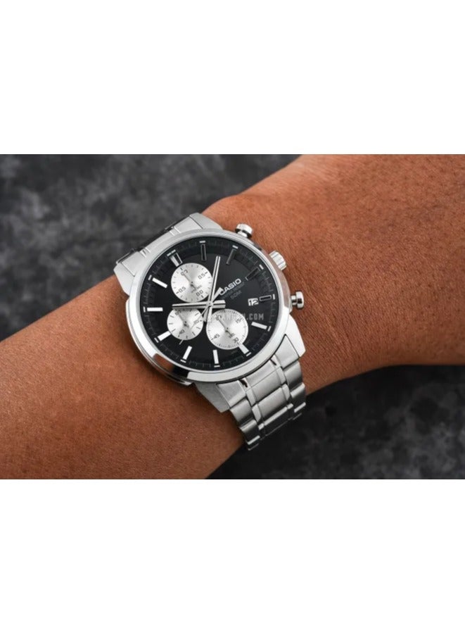 كاسيو ساعة كاسيو MTP-E510D-1A2V كرونوغراف ستانلس ستيل للرجال - Image 3