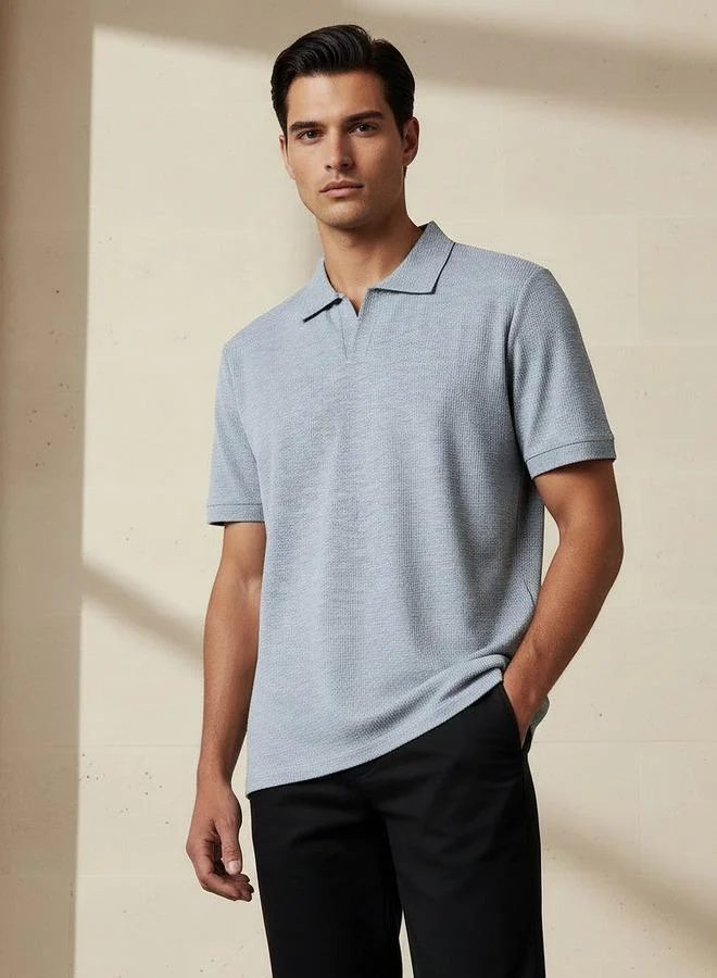 Splash FAV Men Short Sleeves Textured Polo T shirt