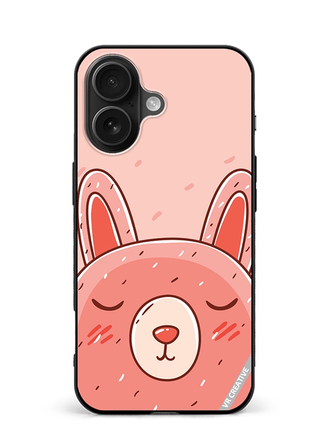 Protective Case Cover For Apple iPhone 16 Plus Sleeping Rabbit Design Multicolour