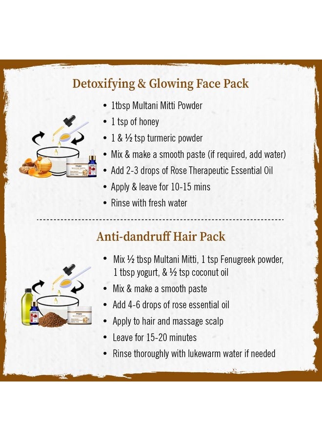 Keya Seth Aromatherapy Keya Seth Aromatherapy Multani Mitti Powder Face Pack For Women & Men Brightening + Glowing Skin 100Gm  - Image 5