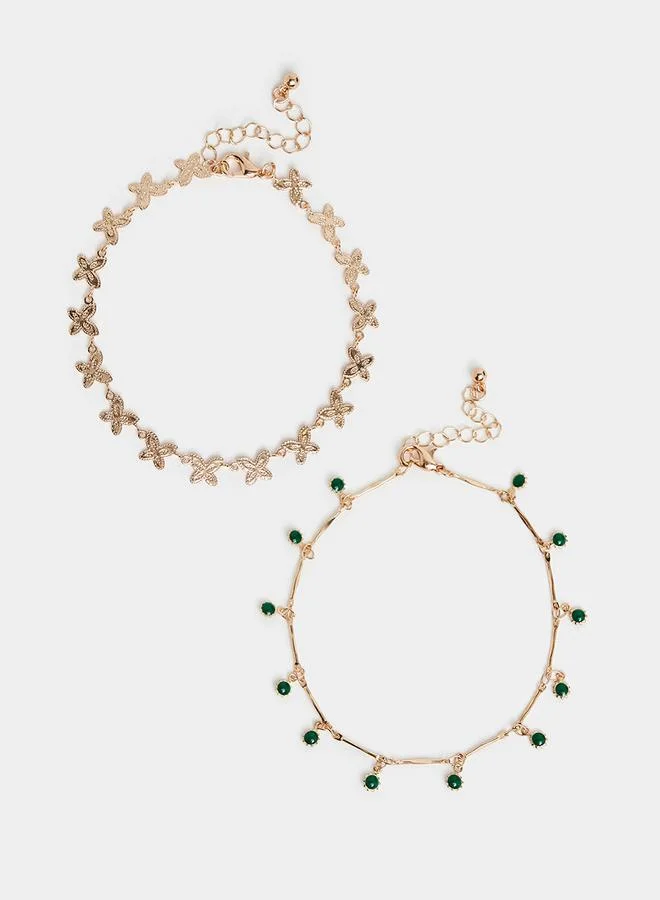 Styli Set of 2 - Butterfly Drop Anklet