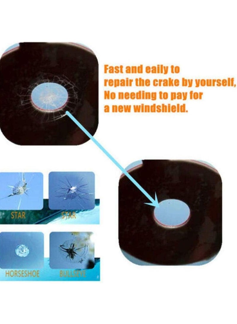 2PCS Windshield Crack Repair Kit,Automotive Glass Nano Repair Fluid,Car windscreen Repair Resin Cracked Glass Repair Kit,Glass Corrector Set, Crack Repairing for Car