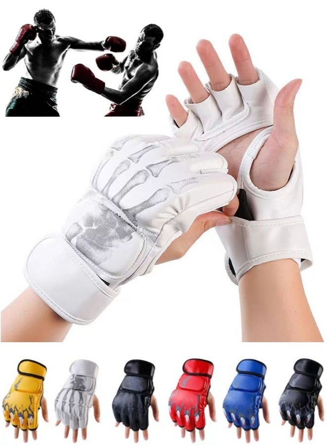 Bukela Fingerless MMA Gloves – UFC-Style Fight Gloves for Sanda Sparring & Bag Training - Image 1