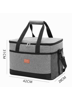 Generic Outdoor 33L Large Cooler Bag Insulated Handbag Reusable Waterproof Oxford Ice Refrigerated Lightweight Fresh-keeping for Men Women Picnic/BBQ/Beach/Lunch  - Image 2
