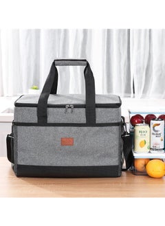 Generic Outdoor 33L Large Cooler Bag Insulated Handbag Reusable Waterproof Oxford Ice Refrigerated Lightweight Fresh-keeping for Men Women Picnic/BBQ/Beach/Lunch  - Image 3