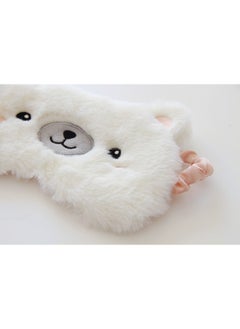 WAOKN White Bear Cartoon Light-blocking Sleeping Eye Mask, Reusable Breathable Eye Mask, Cute Plush Eye Mask Suitable for Children and Girls, Portable Travel Nap Tool  - Image 5