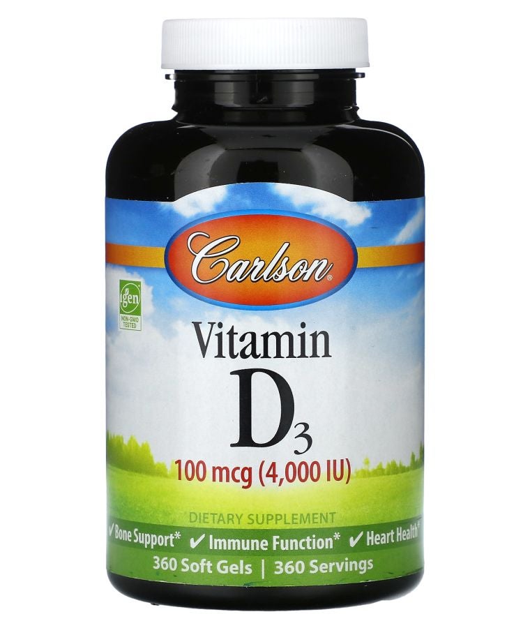 Vitamin D3 100 mcg (4000 IU) 360 Soft Gels