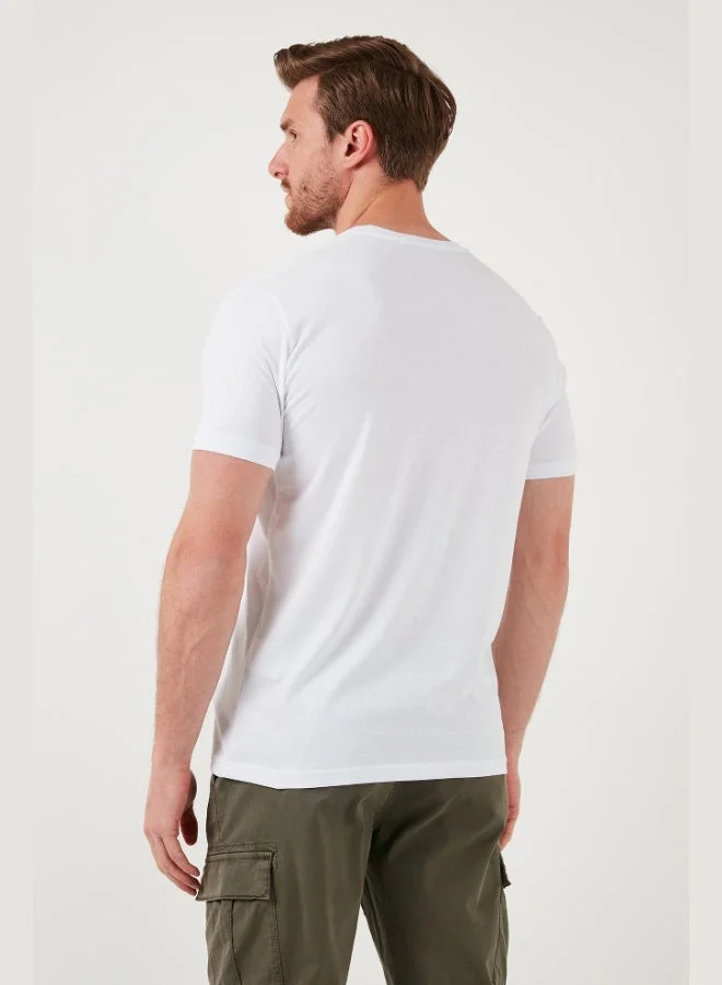 Buratti  Buratti Cotton Slim Fit Crew Neck T Shirt Men's T SHIRT 646R8290 for Men | Best Price UAE