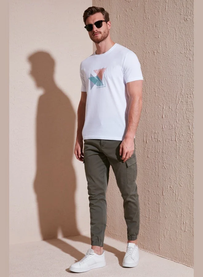 Buratti  Buratti Cotton Slim Fit Crew Neck T Shirt Men's T SHIRT 646R8290 for Men | Best Price UAE