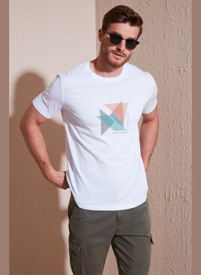 Buratti  Buratti Cotton Slim Fit Crew Neck T Shirt Men's T SHIRT 646R8290 for Men | Best Price UAE
