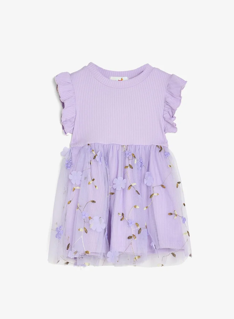Pinata Lilac Floral Tulle Occasion Dress