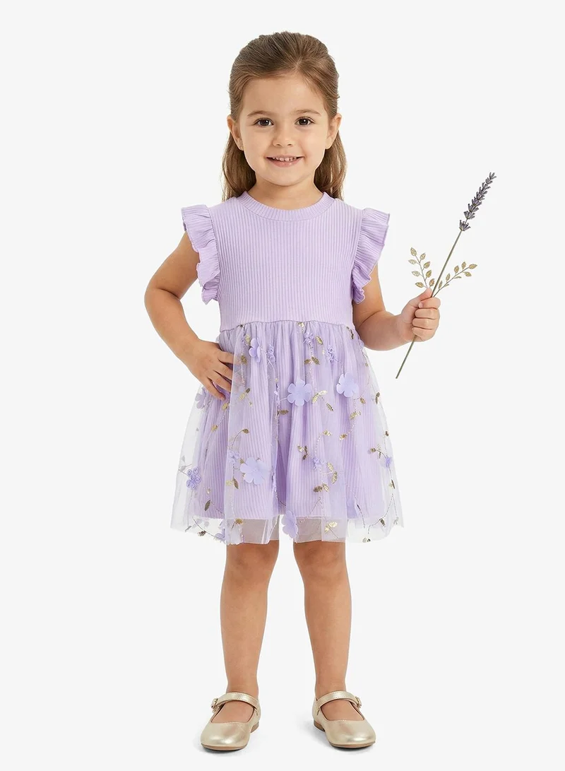 Pinata Lilac Floral Tulle Occasion Dress