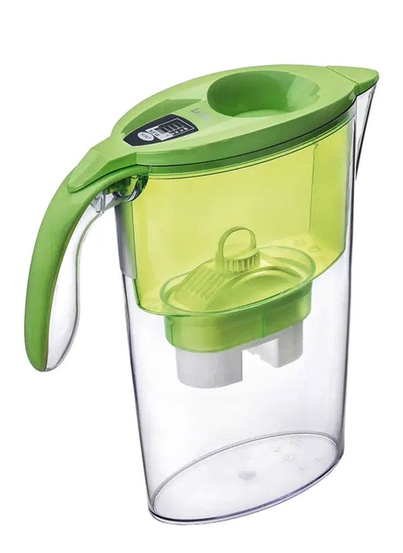 LAICA - Stream Line Water Filter Jug with Bi-Flux Technology 2.3L Capacity Advanced 6-Stage Filtration System Preserves Essential Minerals Reduces Chlorine And Contaminants Digital Timer Indicator - Image 1