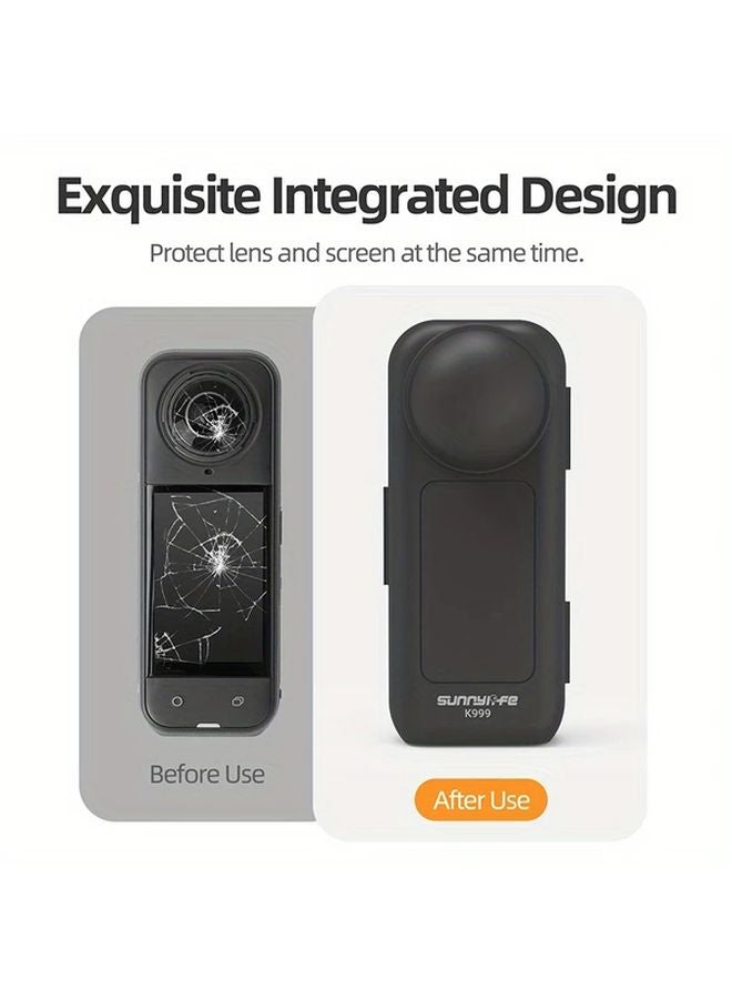 غطاء واقي أسود مع حبل للكاميرا Insta360 X5 X4 - علبة مقاومة للصدمات - Image 5