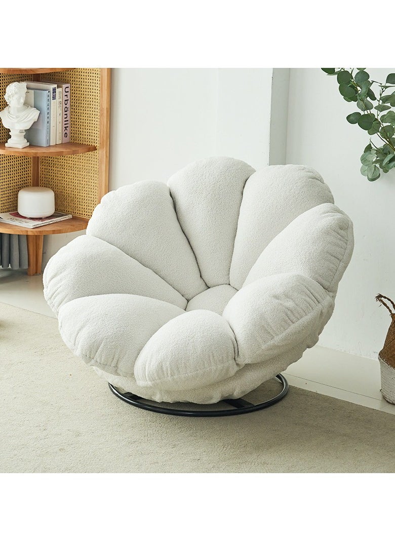 AUTOYSUR Rocking Floor Sofa Chair, High-Density Foam Single Bean Bag Couch, Armless Lazy Floor Sofa, Modern Lounge Sofa Tatami for Living Room Bedroom Salon (White)  - Image 3